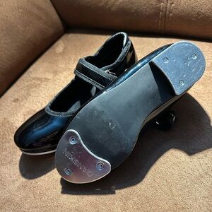 Kids Danskin Shiny Black Dance Shoes, size 10 (SH02)